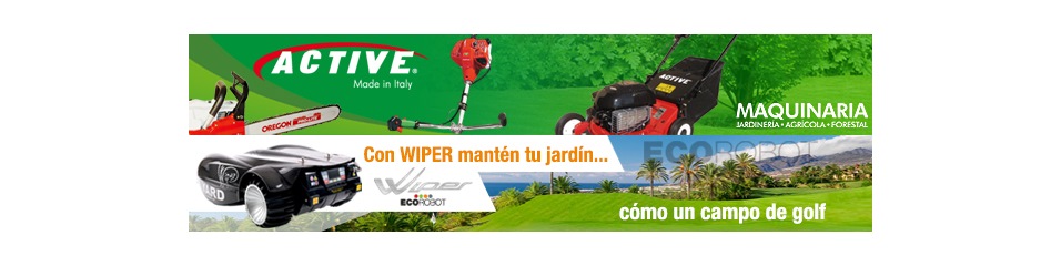 Maquinaria jardinería ACTIVE y WIPER